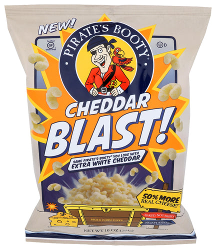 PIRATE BRANDS PUFFS CHEDDAR BLAST - 10 OZ