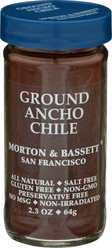 Morton & Bassett 
Chili Ancho Powder Grnd, 2.3 OZ.