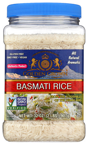 GOLDEN CROWN RICE BASMATI WHITE - 2 LB