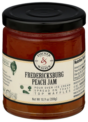 FISCHER & WIESER JAM PEACH FREDERICKSBURG - 10.9 OZ