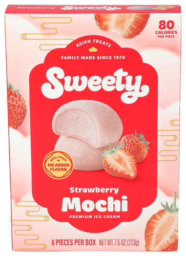 SWEETY ICE CREAM ICE CREAM MOCHI STRWBERY - 7.5 OZ