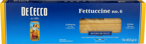 DE CECCO PASTA FETTUCCINE - 16 OZ