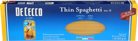 DE CECCO PASTA SPAGHETTI THIN - 16 OZ