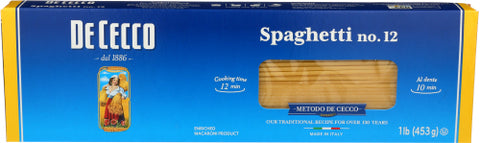 De Cecco 
Pasta Spaghetti, 16 OZ.