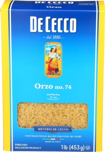 De Cecco 
Pasta Orzo, 16 OZ
