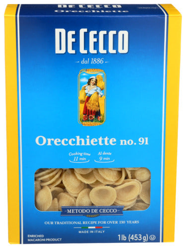 De Cecco 
Pasta Orecchiette, 16 OZ.