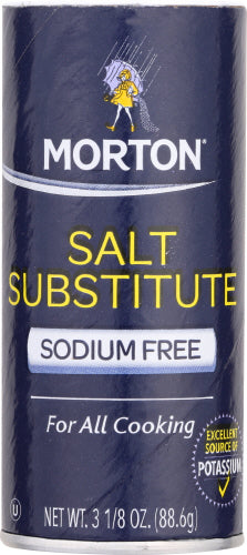 Mortons 
Salt Substt Plain, 3.18 OZ.