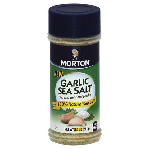 Mortons 
Sea Salt & Garlic, 8.5 OZ.