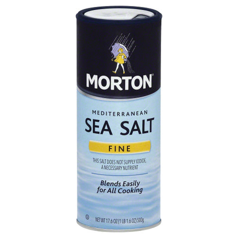 Mortons 
Sea Salt Fine, 17.5 OZ