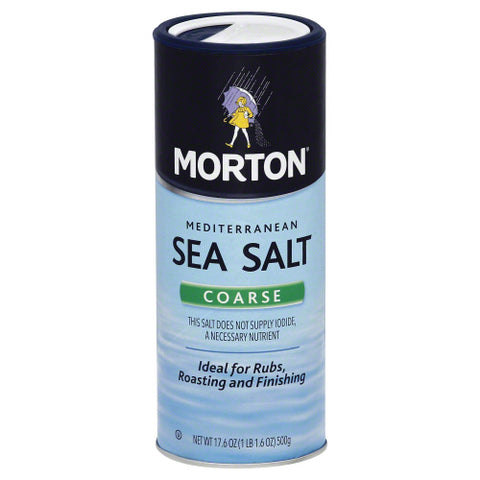 Mortons 
Sea Salt Coarse, 17.5 OZ.