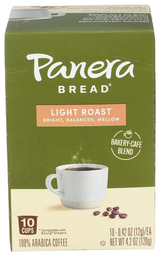 PANERA BREAD COFFEE LGHT RST SNGL SRV - 10 EA