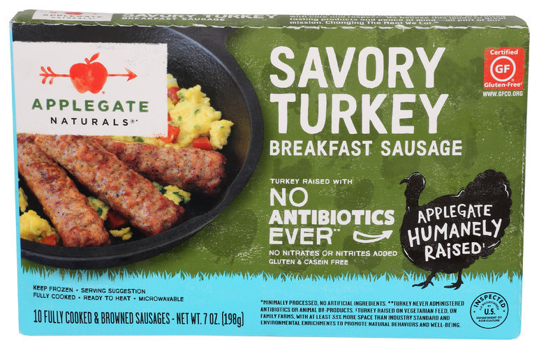 APPLEGATE SAUSAGE BRKFST TRKY SAVOR - 7 OZ