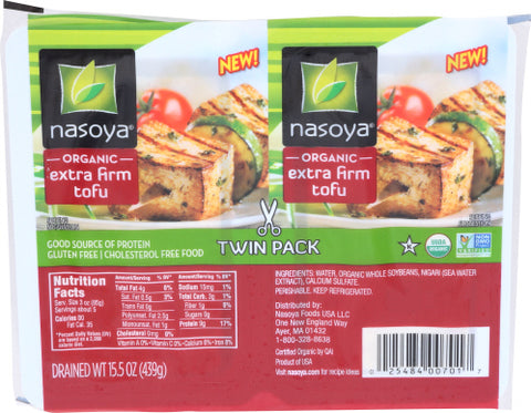 Nasoya Tofu Extra Firm Twin Pk, 15.5 OZ.