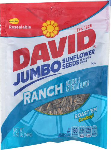 David 
Sunflwr Seeds Ranch, 5.25 OZ