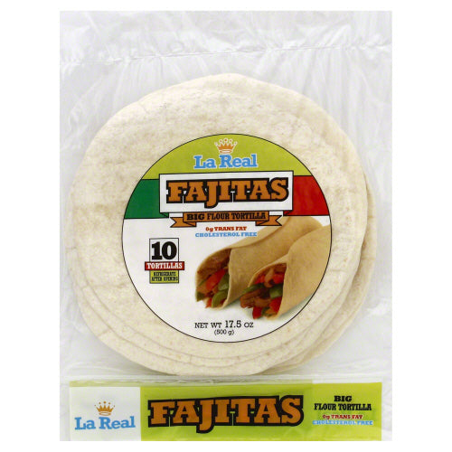 LA REAL TORTILLA FAJITA FLOUR 8IN - 17.5 OZ