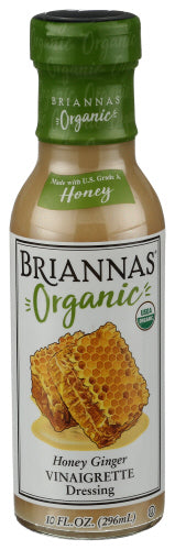 BRIANNAS DRESSING HNY GNGR VNGRT ORG - 10 OZ
