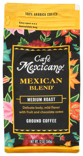 Cafe Mexicano 
Coffee Grnd Mex Blnd Med, 12 OZ.