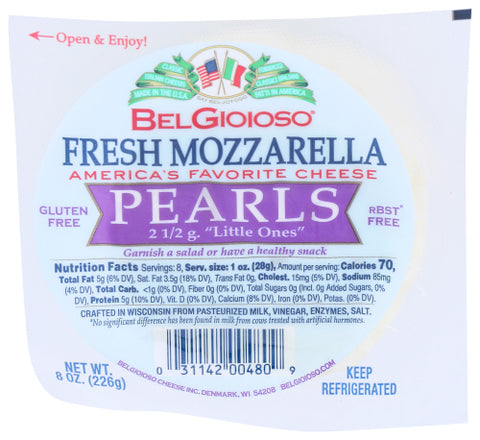 BELGIOIOSO CHEESE MOZZ PEARL THRMO - 8 OZ