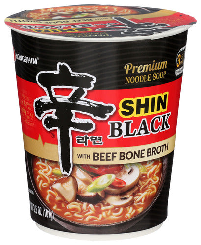 NONG SHIM NOODLE CUP BLACK SHIN - 3.56 OZ