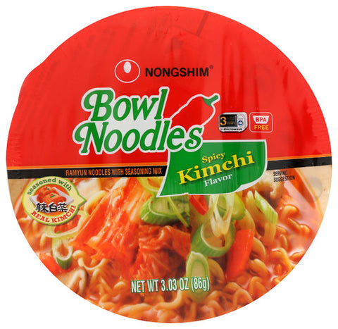NONG SHIM SOUP BOWL NDLE KIMCHI SPCY - 3.03 OZ