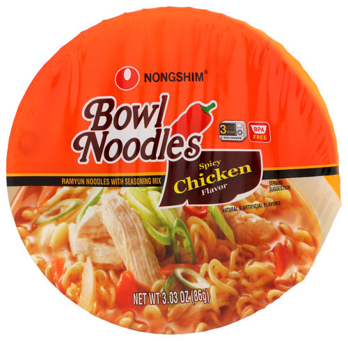 NONG SHIM SOUP BOWL NDLE CHCKN SPICY - 3.03 OZ