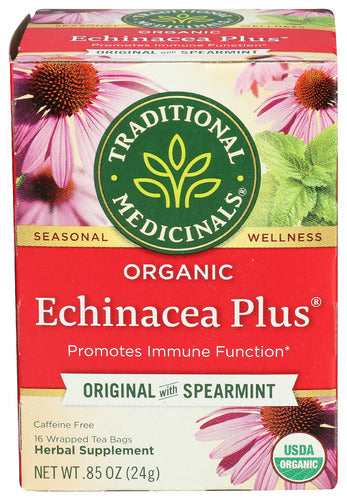 TRADITIONAL MEDICINALS TEA ECHINACEA PLUS ORG3 - 16 BG