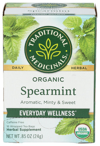 TRADITIONAL MEDICINALS TEA SPEARMINT ORGANIC - 16 BG