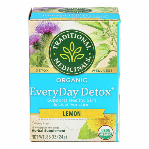 TRADITIONAL MEDICINALS TEA EVERYDAY DETOX LEMON - 16 BG