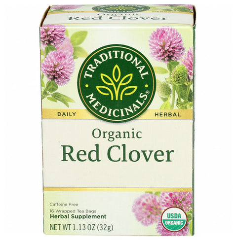 TRADITIONAL MEDICINALS TEA RED CLOVER ORGANIC - 16 BG