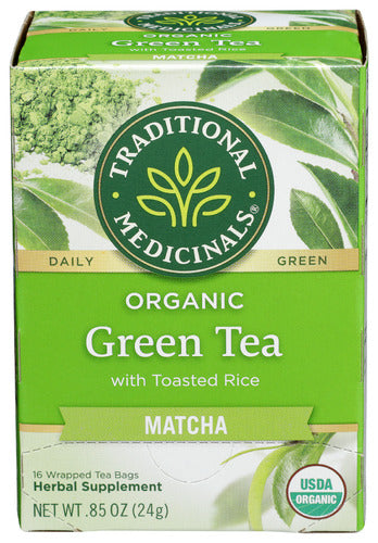 TRADITIONAL MEDICINALS TEA MATCHA TOASTED RICE - 16 BG