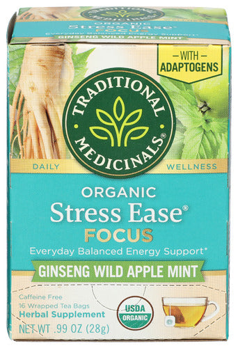 TRADITIONAL MEDICINALS TEA STRESS EASE FOCUS - 16 BG