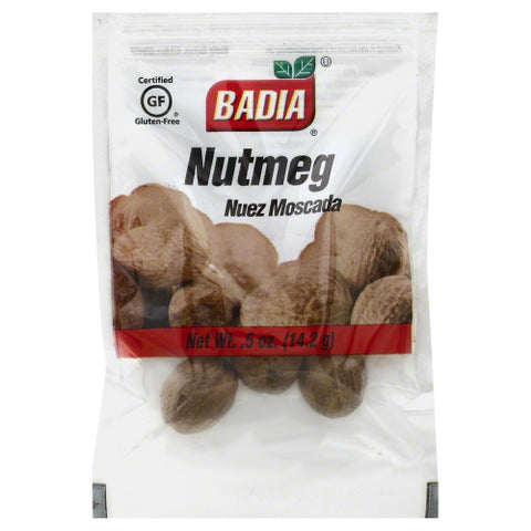 Badia 
Nutmeg Whl 4Ct Cello, 0.5 OZ.