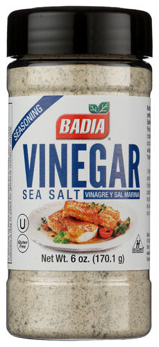 Badia 
Season Sea Salt & Vingar, 6 OZ.