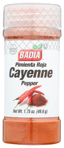 Badia 
Pepper Cayenne Grnd, 1.75 OZ.