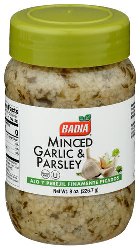 Badia 
Spice Garlic Minced Parsl, 8 OZ.