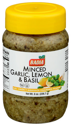 Badia 
Spice Grlc Mince Lmn Basi, 8 OZ.