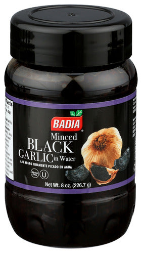 Badia 
Garlic Blck Mncd In Water, 8 OZ.