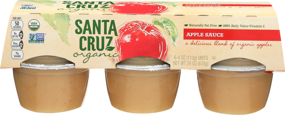 SANTA CRUZ APPLESAUCE 6PK - 24 OZ