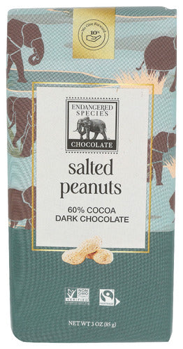ENDANGERED SPECIES CHOCOLATE DRK W PNUTS - 3 OZ