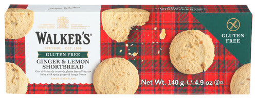 WALKERS COOKIE SHRTBR GNG LEM GF - 4.9 OZ