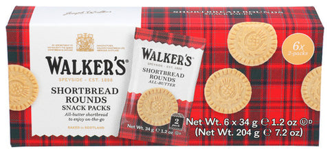 WALKERS SHORTBREAD RNDS SNK PK - 7.2 OZ