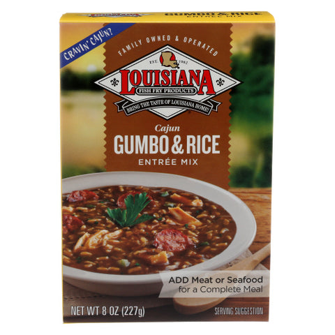 LOUISIANA FISH FRY MIX GUMBO WITH RICE - 8 OZ