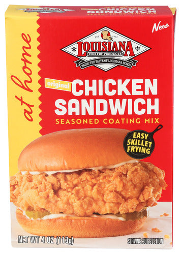 LOUISIANA FISH FRY MIX COATING CHKN SNDWCH - 4 OZ