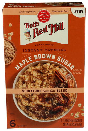 Bobs Red Mill 
Oatmeal Inst Mpl Brw Sug, 9.52 OZ.