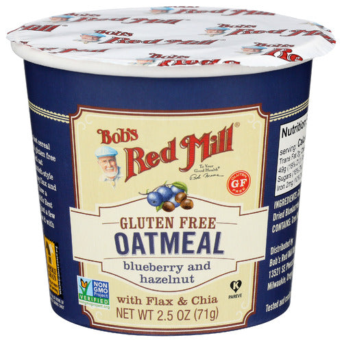 Bobs Red Mill 
Oatmeal Cup Hazlenut Blbr, 2.5 OZ.