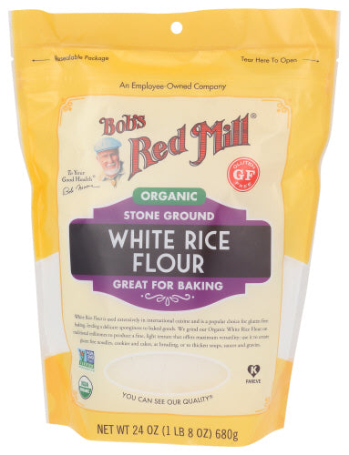 Bobs Red Mill 
Flour Rice White Org, 24 OZ.