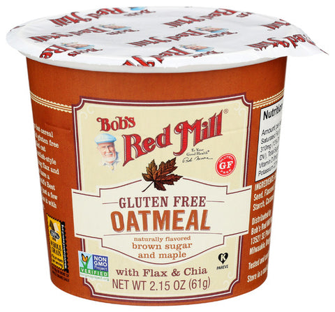 Bobs Red Mill 
Oatmeal Cup Mpl Brwn Sgr, 2.15 OZ.