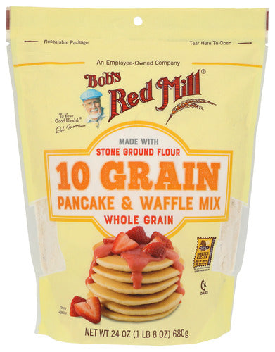 Bobs Red Mill 
Mix Pnck Wffl 10 Grain, 24 OZ.
