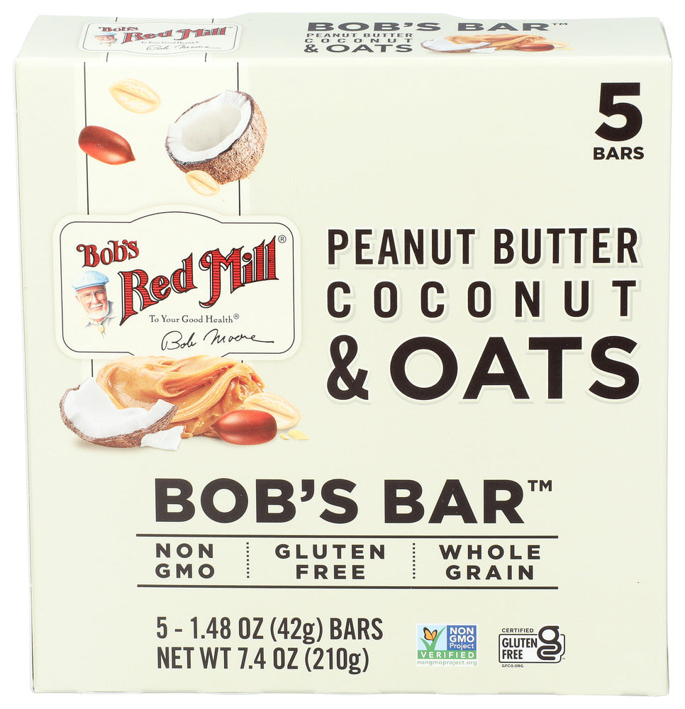 BOBS RED MILL BAR PB COCONUT OATS - 7.4 OZ