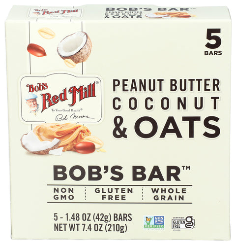 BOBS RED MILL BAR PB COCONUT OATS - 7.4 OZ